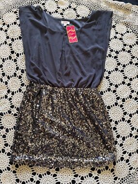Candie's Black Sequin Mini Dress